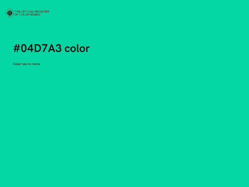 #04D7A3 color image