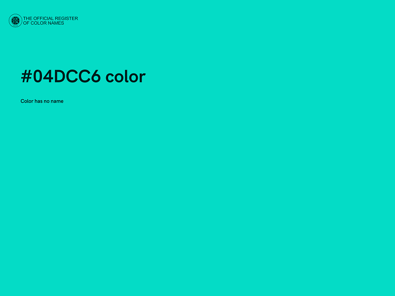 #04DCC6 color image