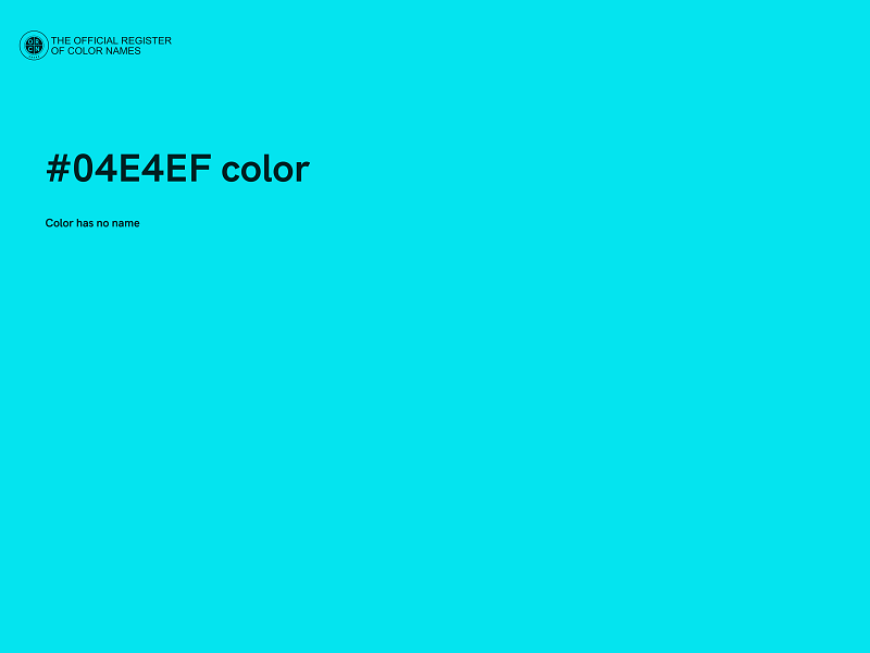 #04E4EF color image