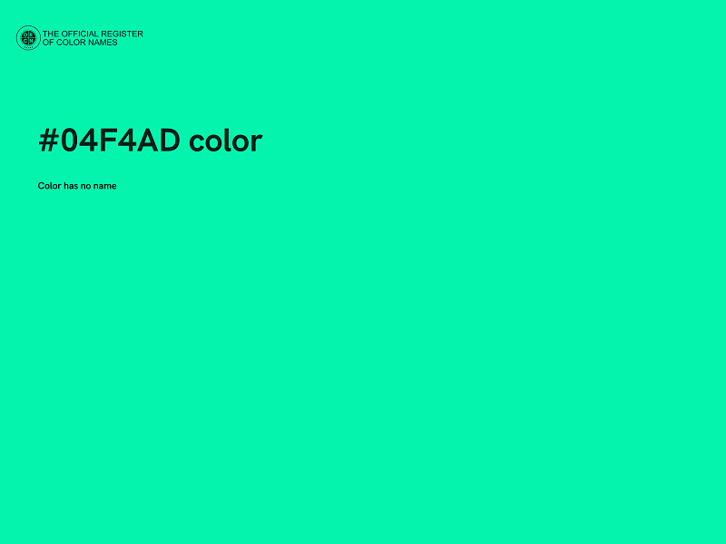 #04F4AD color image