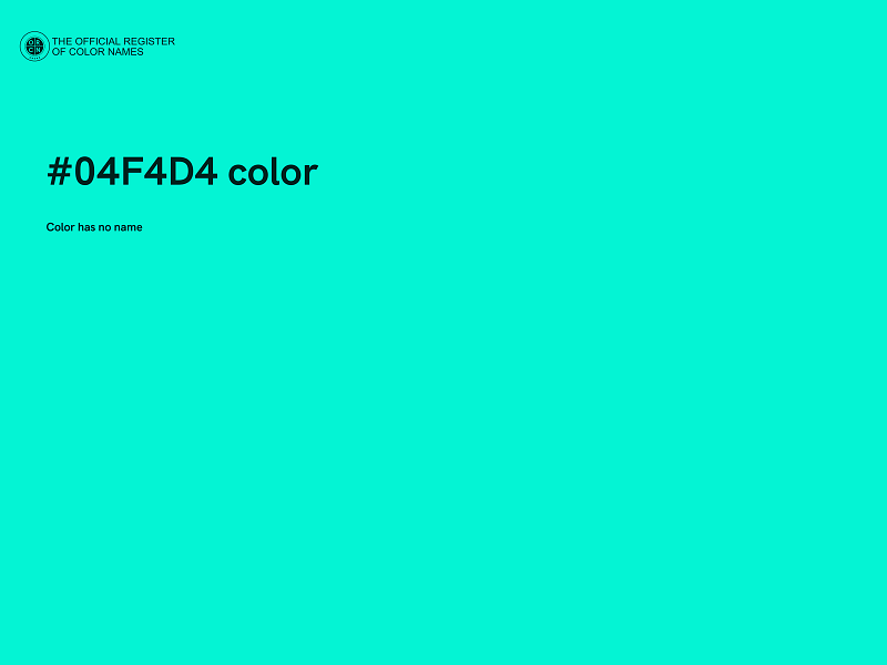 #04F4D4 color image