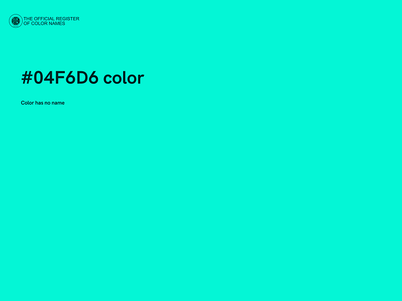 #04F6D6 color image