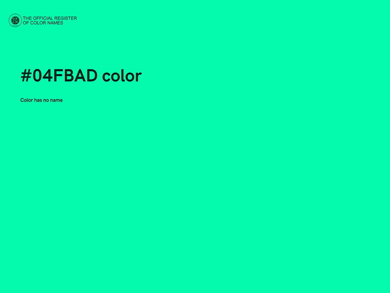 #04FBAD color image