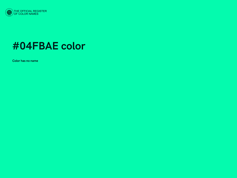 #04FBAE color image