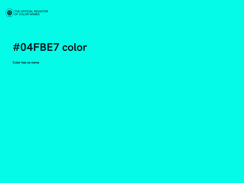 #04FBE7 color image