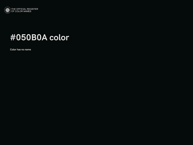 #050B0A color image