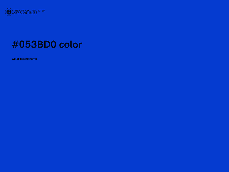 #053BD0 color image