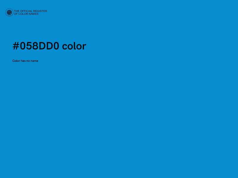 #058DD0 color image