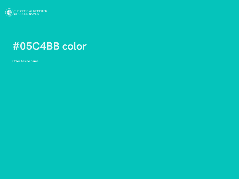 #05C4BB color image