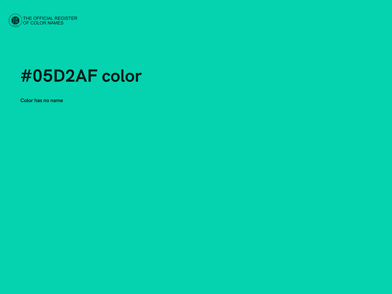 #05D2AF color image