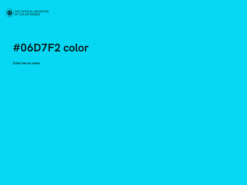 #06D7F2 color image