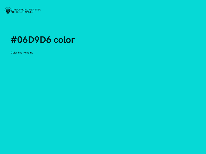 #06D9D6 color image