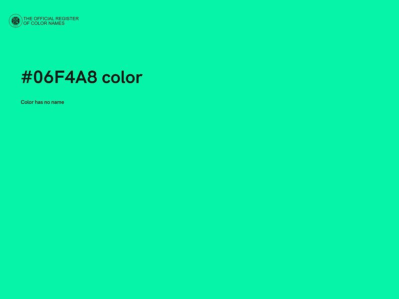 #06F4A8 color image