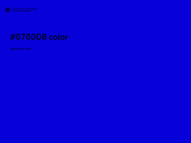 #0700D8 color image