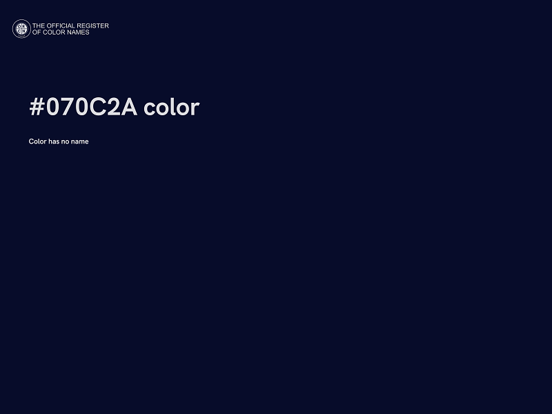 #070C2A color image