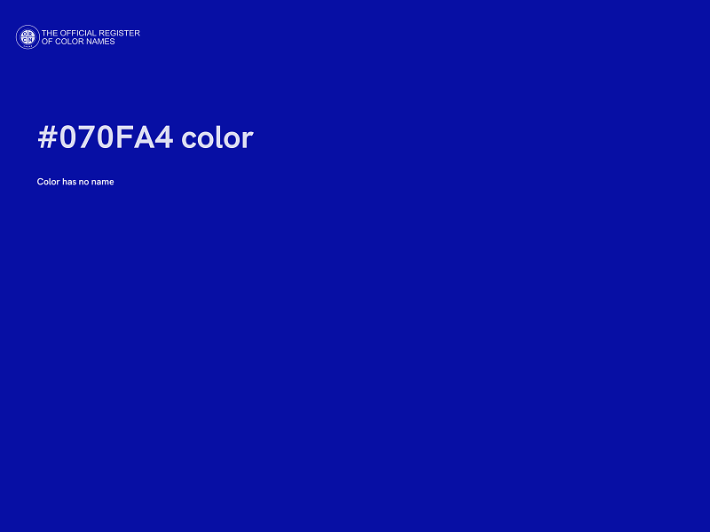 #070FA4 color image