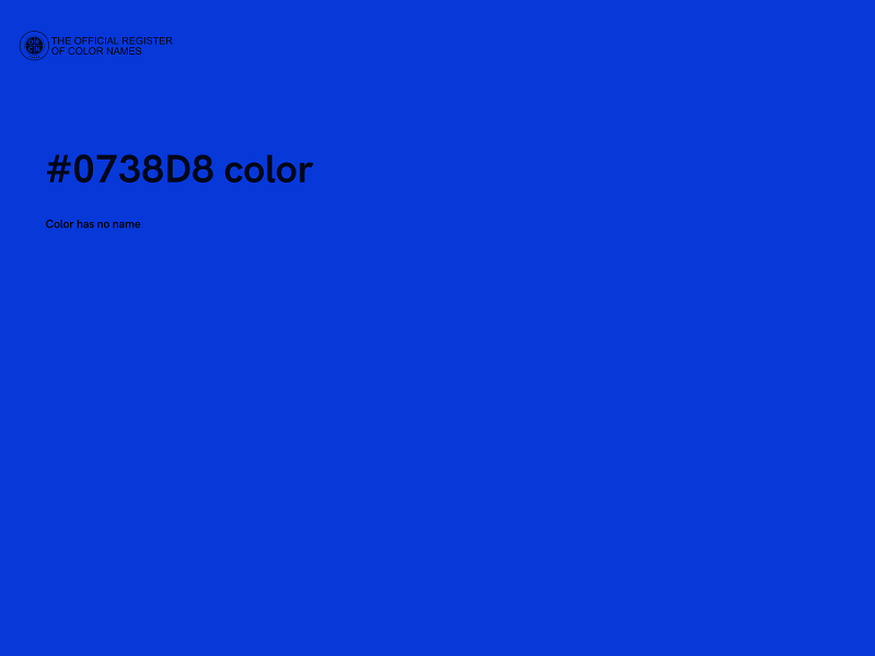 #0738D8 color image