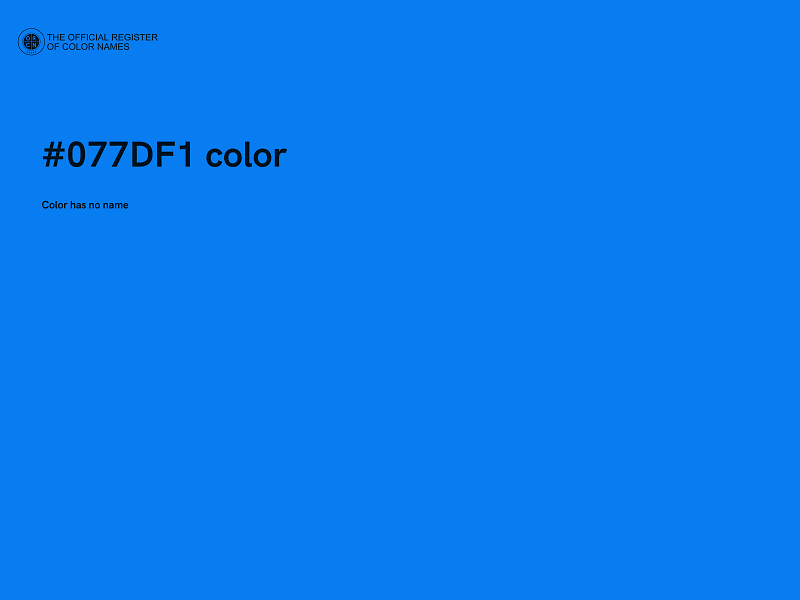 #077DF1 color image