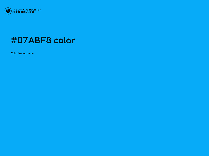 #07ABF8 color image