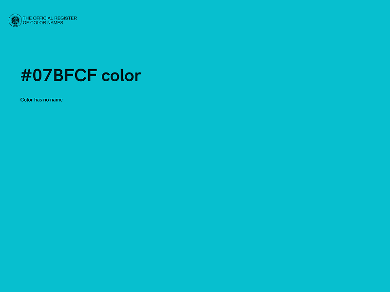 #07BFCF color image