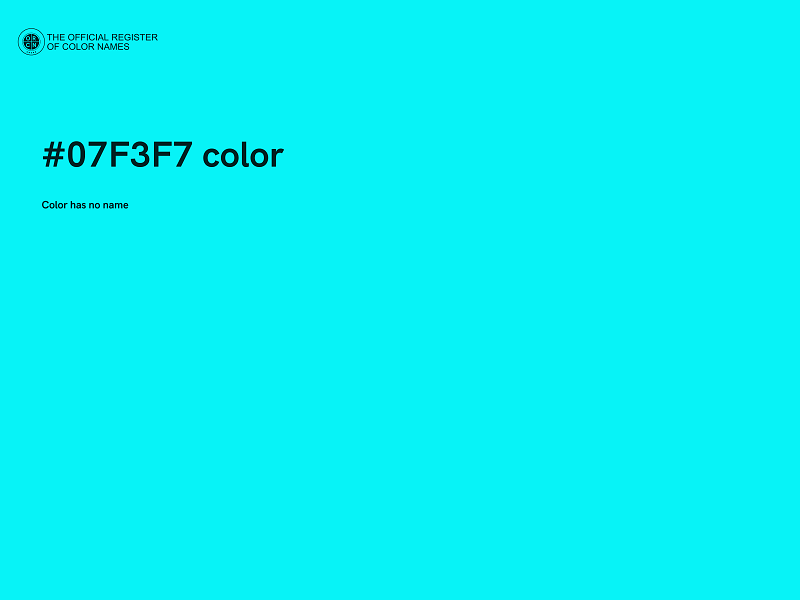 #07F3F7 color image