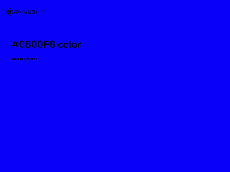 #0800F8 color image