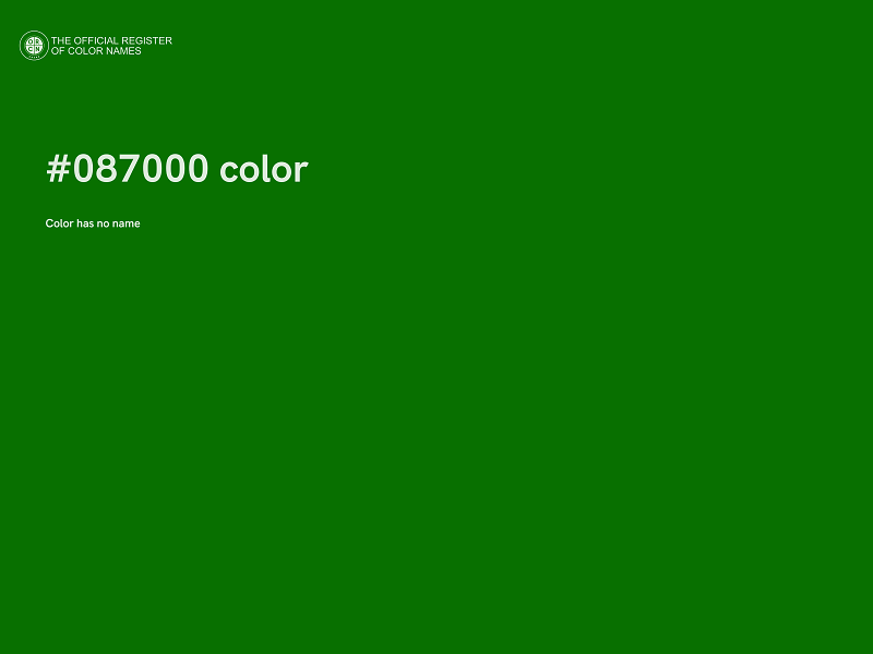 #087000 color image