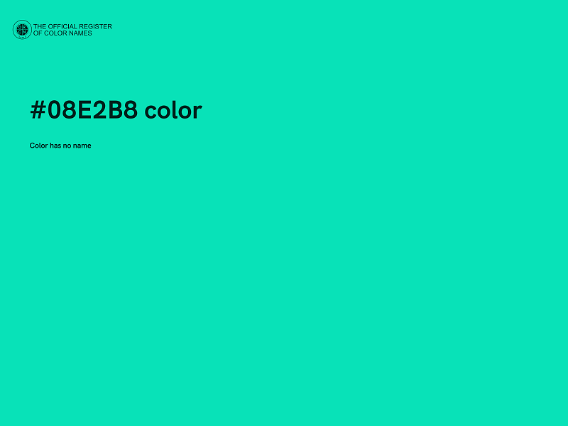 #08E2B8 color image