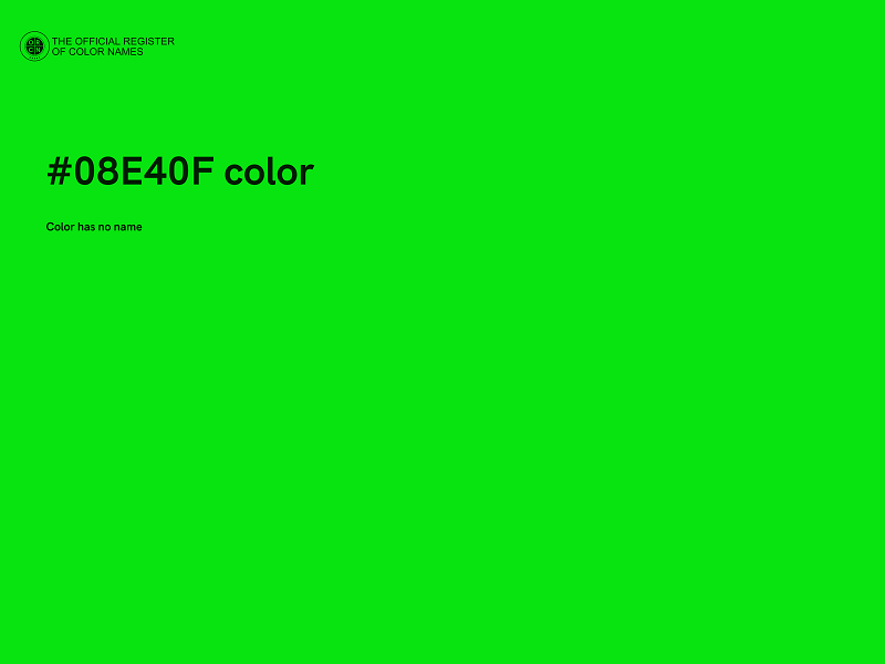 #08E40F color image