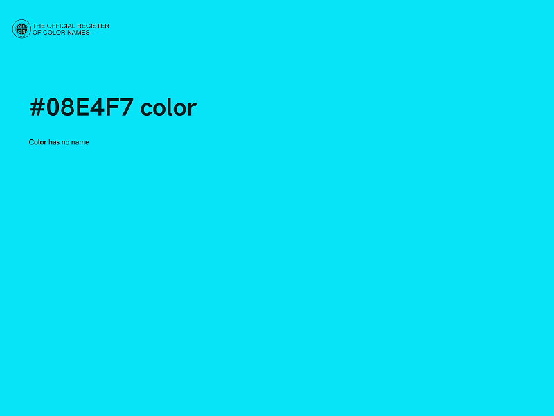 #08E4F7 color image