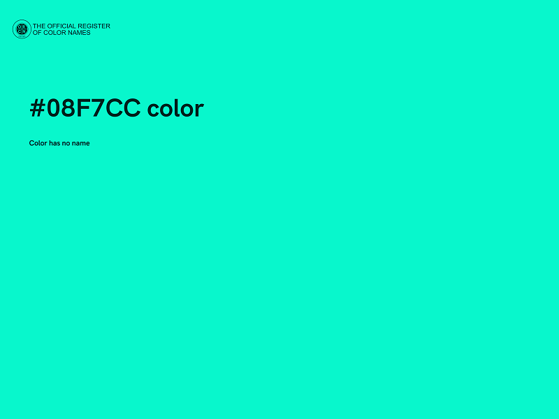 #08F7CC color image