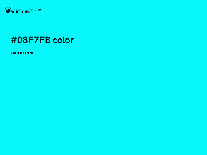 #08F7FB color image