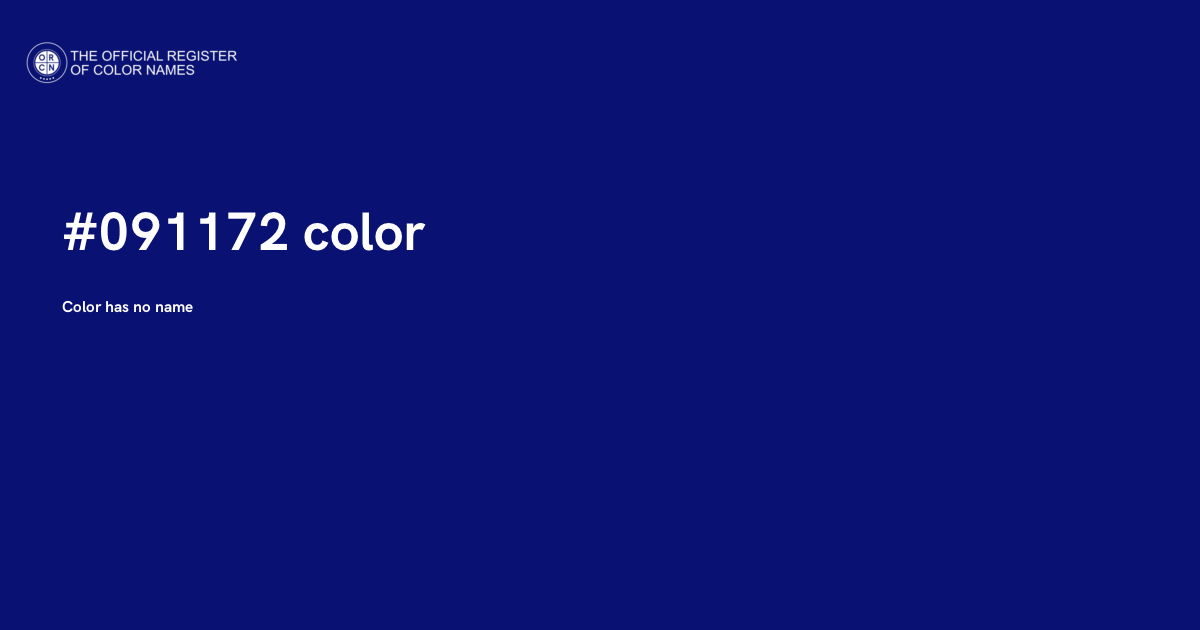 Color #091172 - The Official Register of Color Names