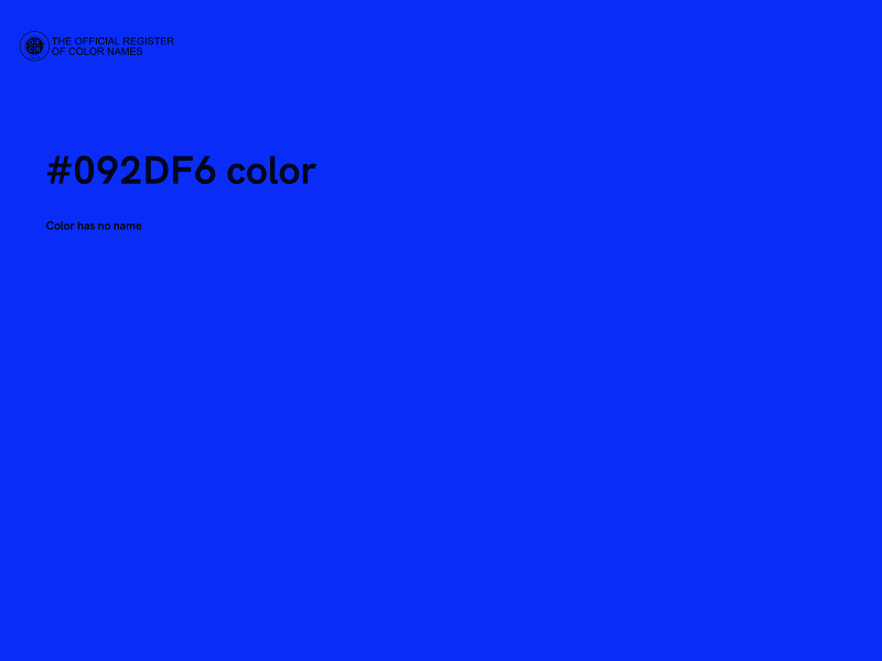 #092DF6 color image