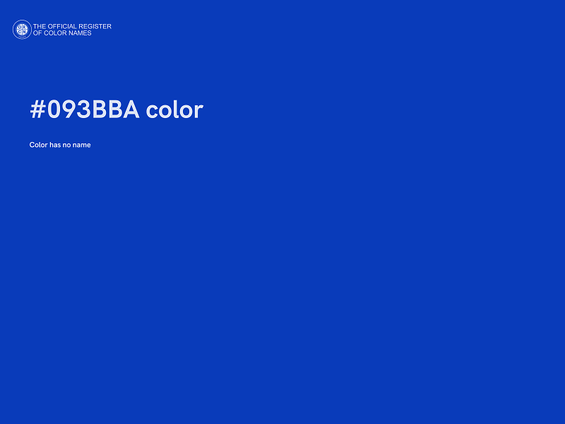 #093BBA color image