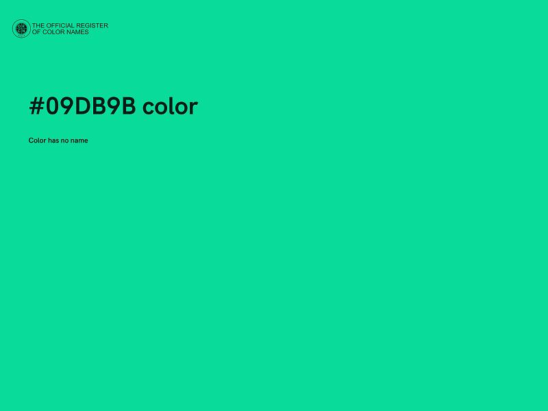 #09DB9B color image