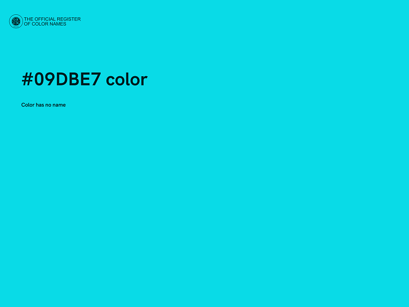 #09DBE7 color image