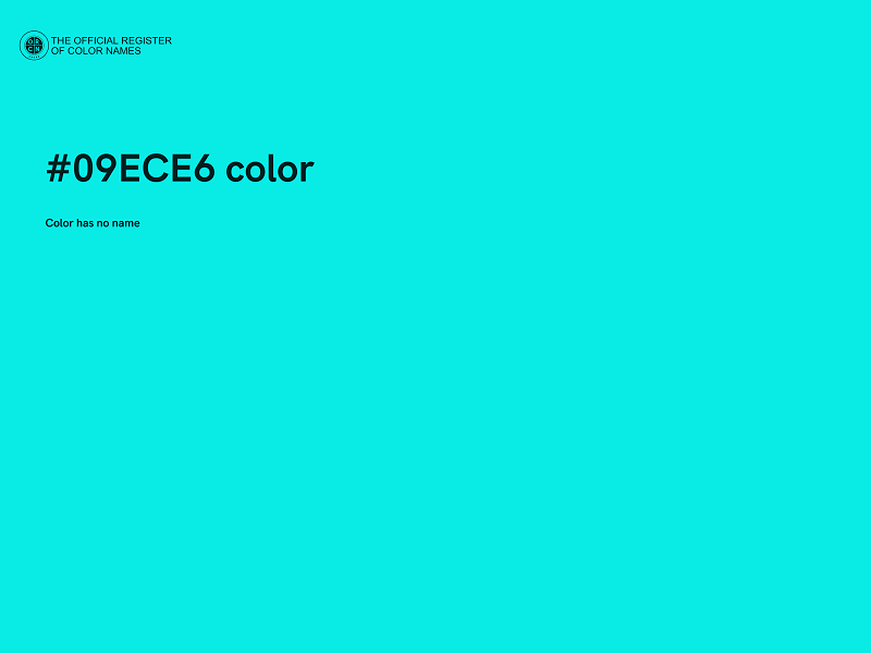 #09ECE6 color image