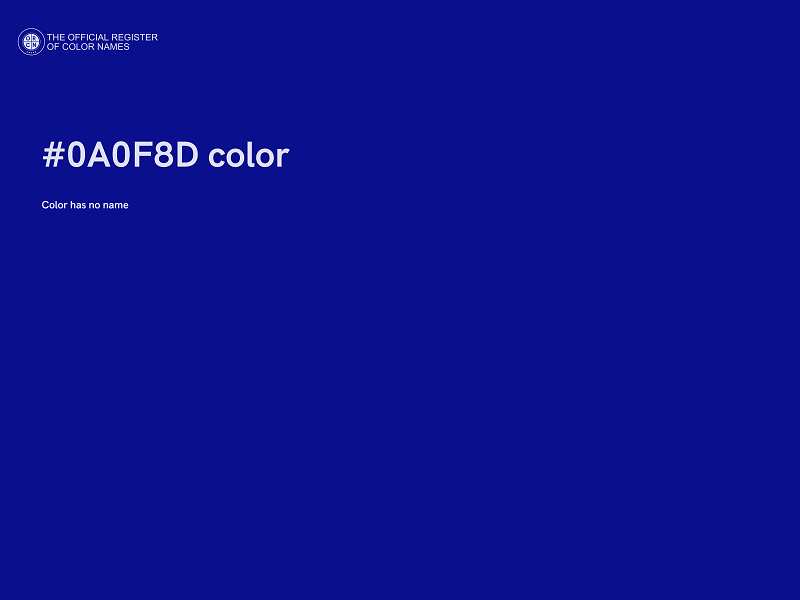 #0A0F8D color image