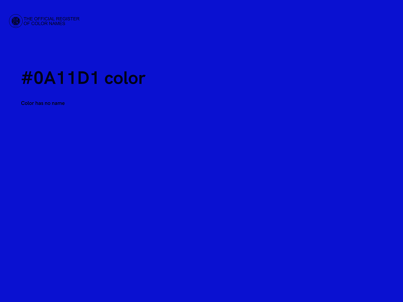 #0A11D1 color image