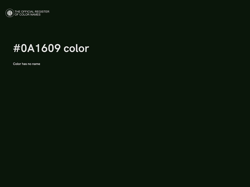 #0A1609 color image