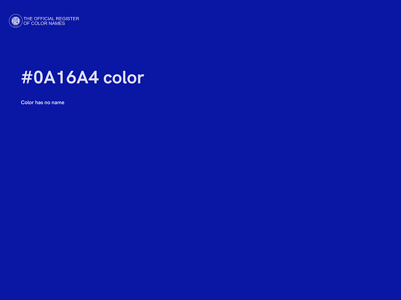 #0A16A4 color image