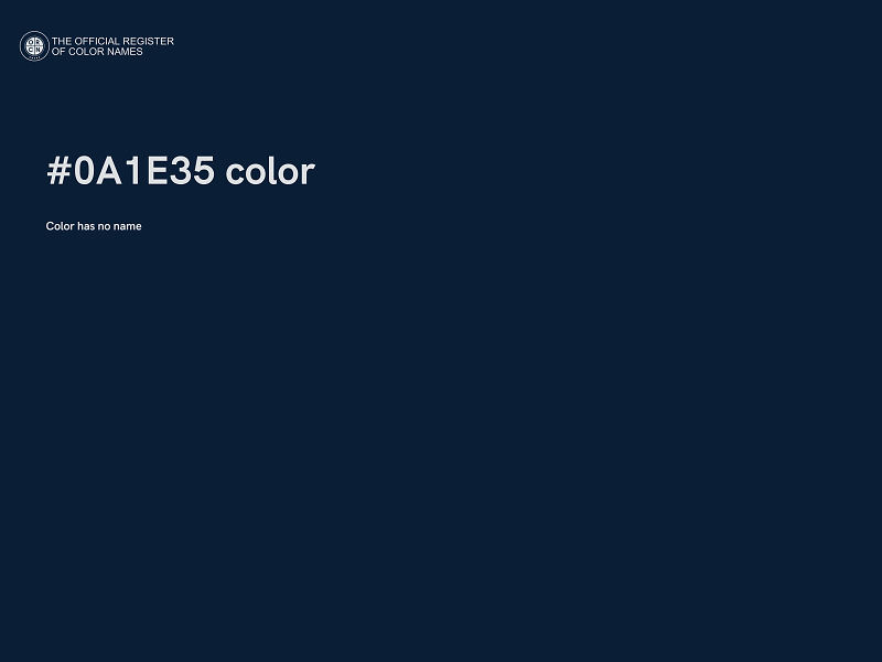 #0A1E35 color image