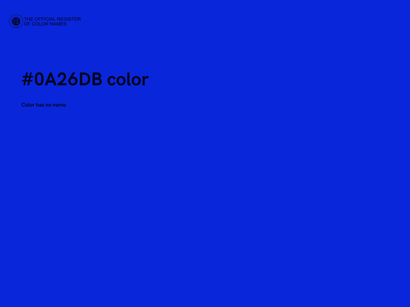 #0A26DB color image