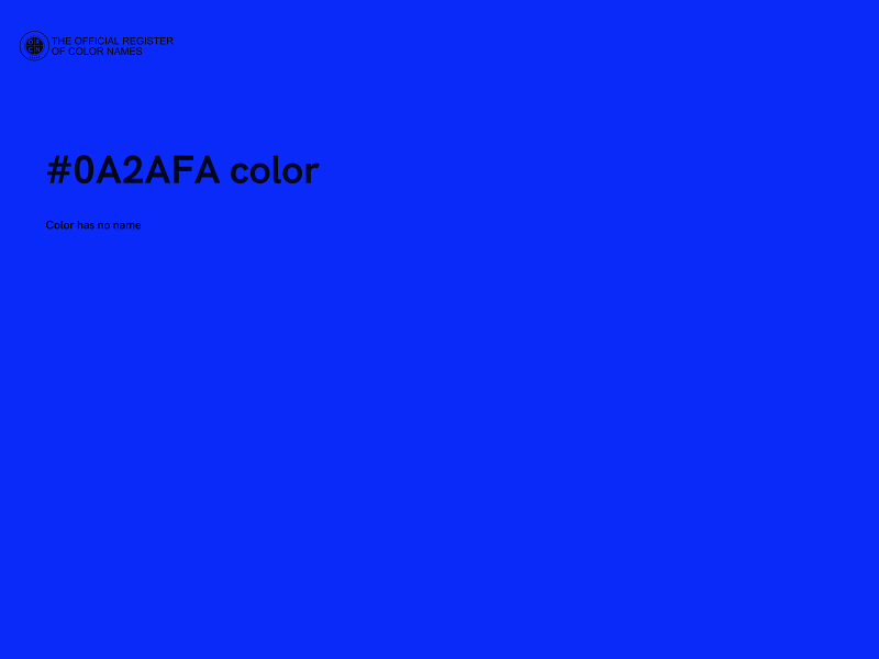 #0A2AFA color image