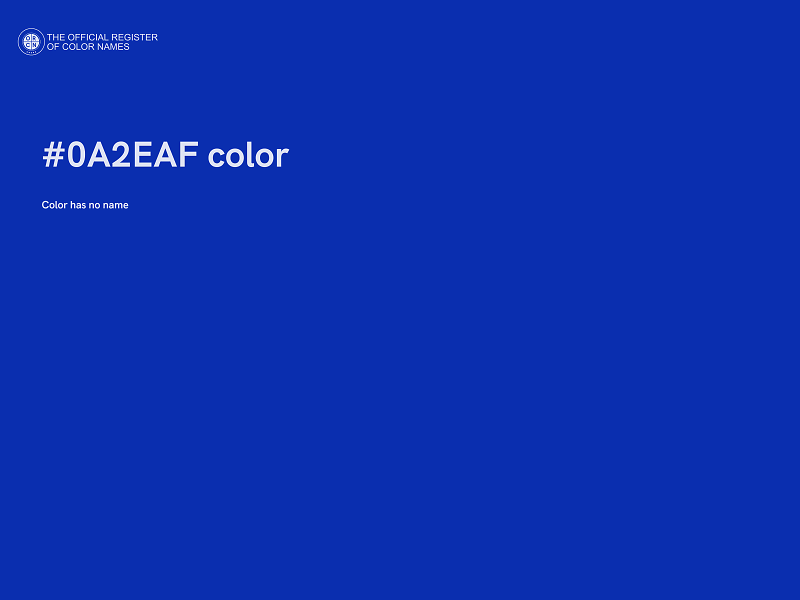 #0A2EAF color image