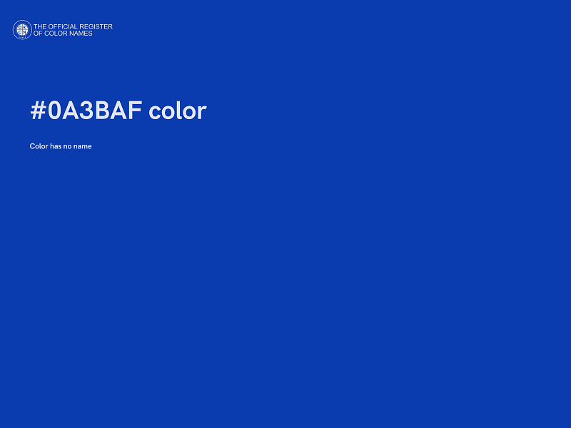 #0A3BAF color image