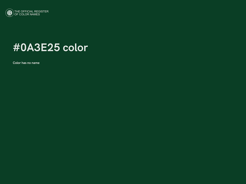 #0A3E25 color image