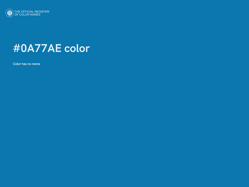 #0A77AE color image