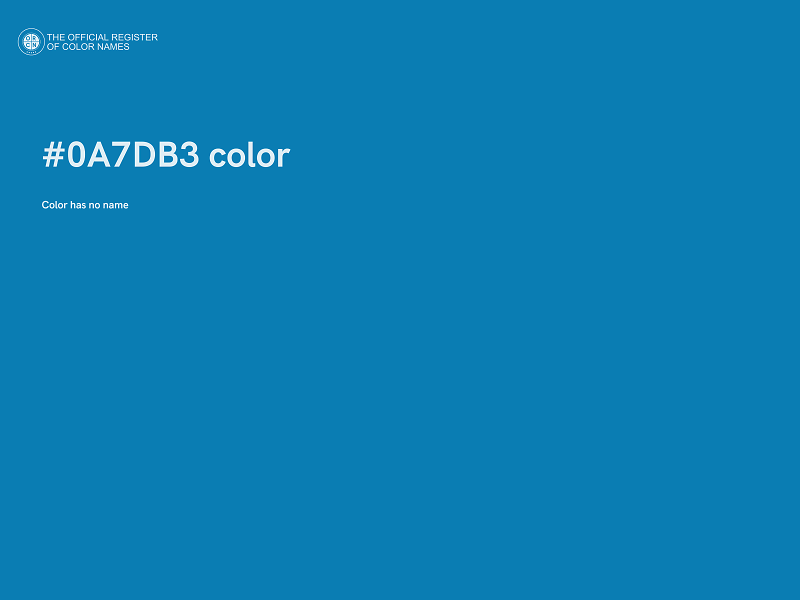 #0A7DB3 color image